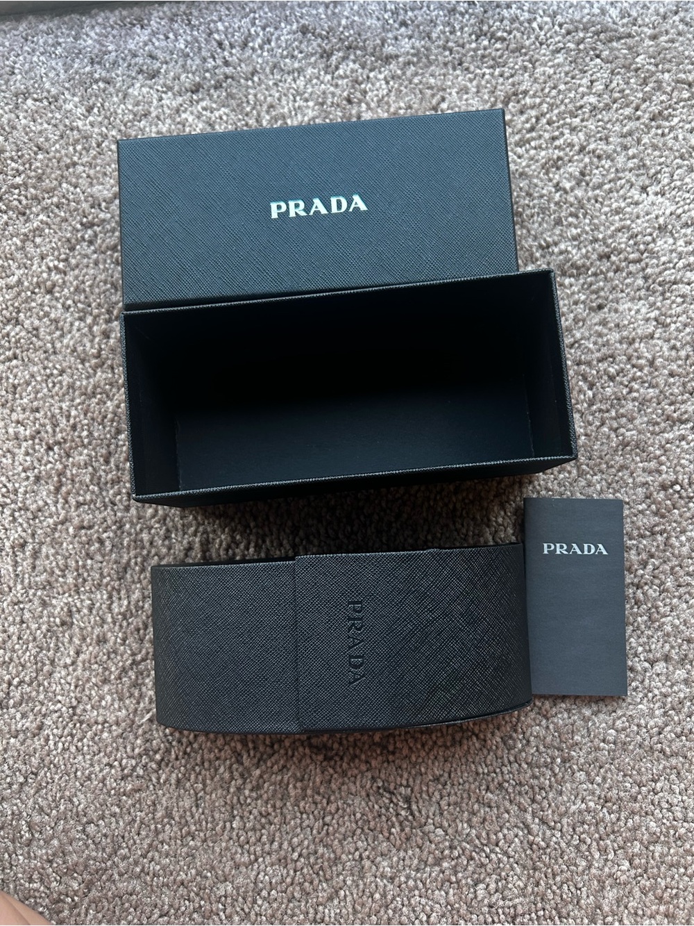 Prada Black Sunglasses Box and Case Set - Picture 3 of 3